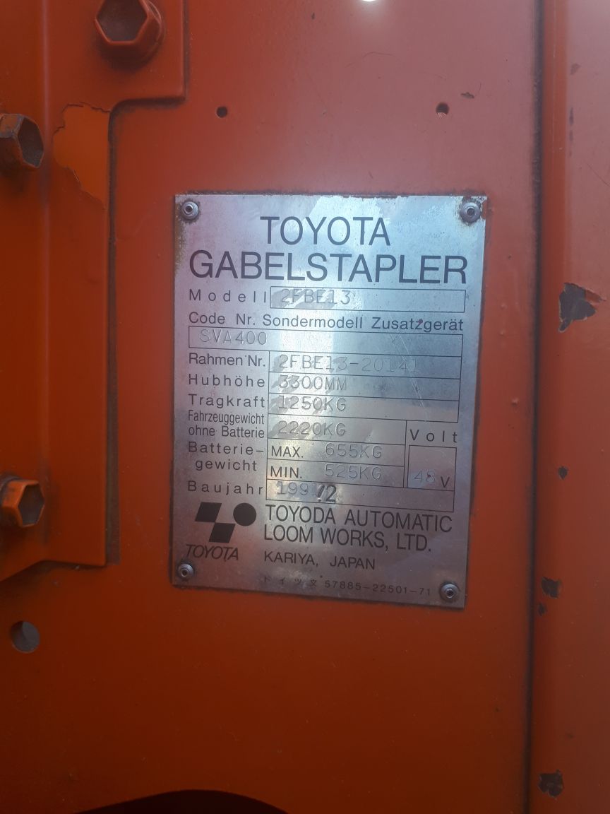 Agm Anwar Graphische Maschinen Toyota Electro Forklift 2fbe13