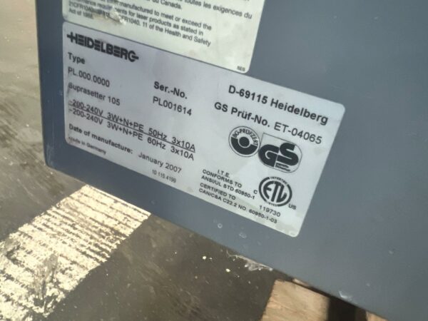Heidelberg Suprasetter 105